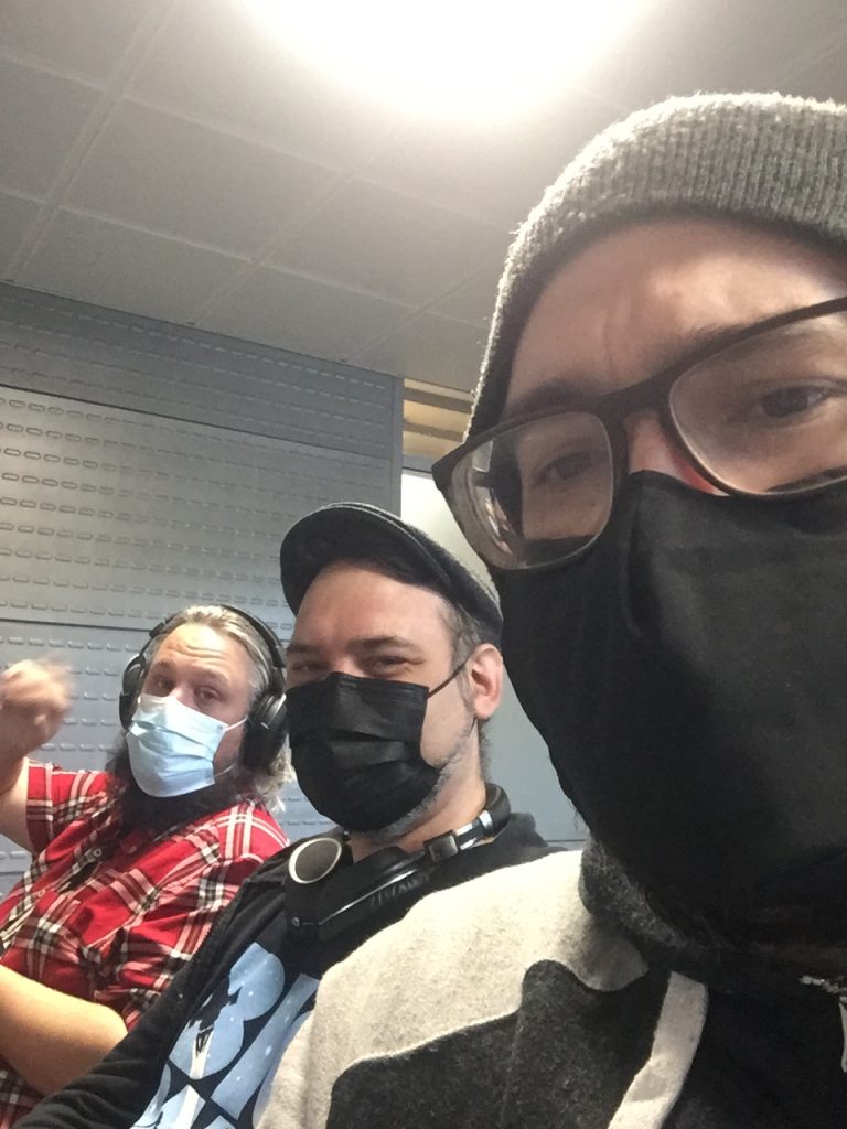 Three assholes with masks